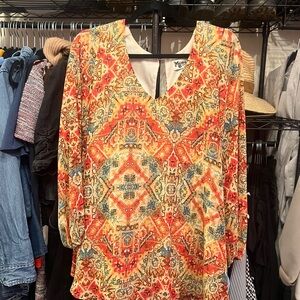 Moa Moa Women's Multicolor Bohemian Top